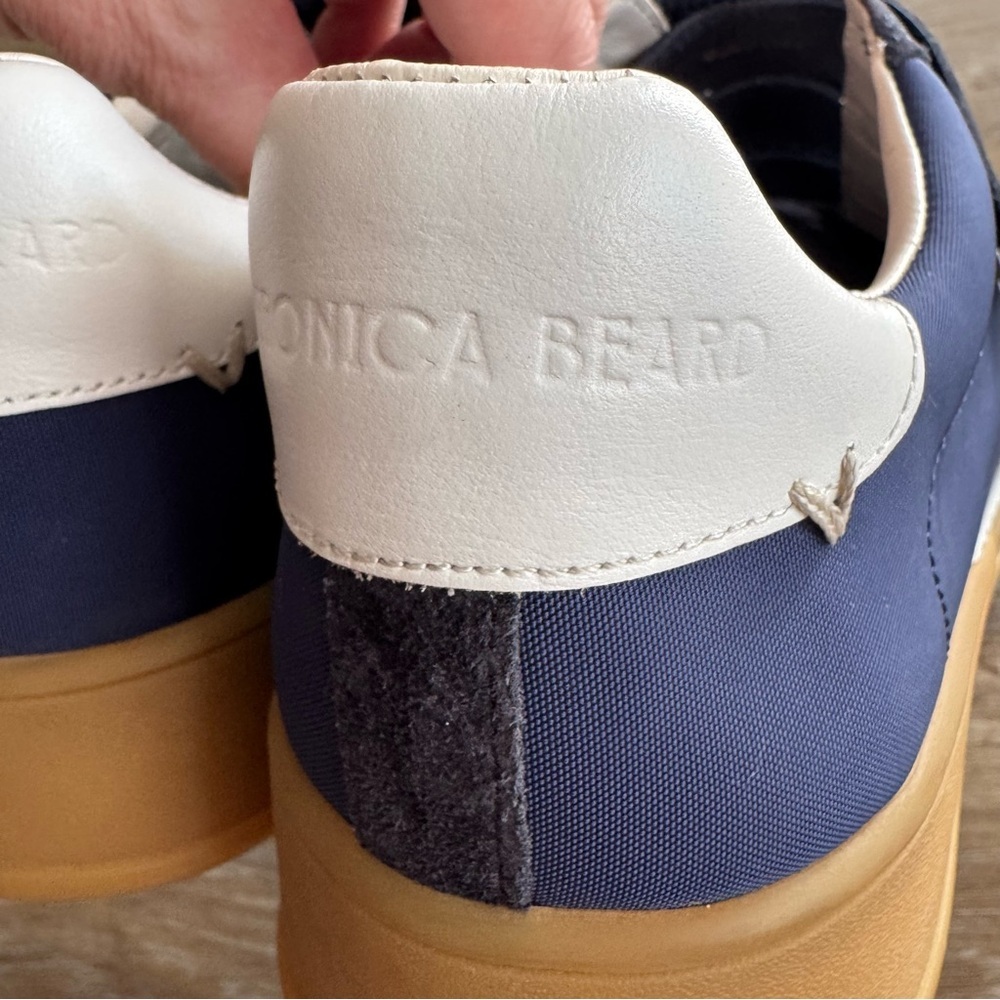 Veronica Beard Women's Size 8.5 Reagan Sneaker Deep Blue Coconut Leather Suede - Picture 6 of 11